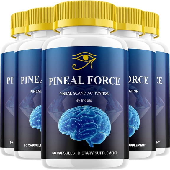 PinealForce Capsules Pineal Force Natural Blend Memory Focus Support Supplement, 5 Pack, 300 Capsules