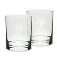 thumbnail image 1 of Pineapple 14 oz Classic Double Old Fashion Glass - Set of 2, 1 of 1