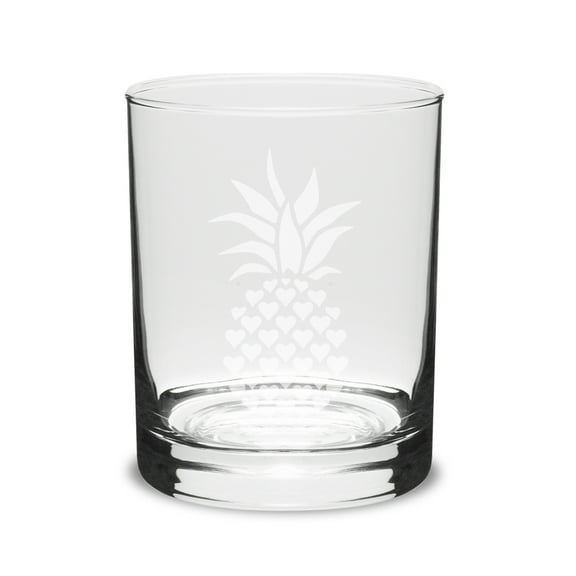 Pineapple 14 oz Classic Double Old Fashion Glass