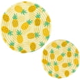 thumbnail image 1 of Pineapple 2 Pack Pot Holders Trivets, Heat Resistant Hot Pads for Kitchen Table Decoration Trivets for Hot Dishes/Pot/Bowl/Teapot/Hot Pot Holders, 7" + 9.45", 1 of 7