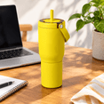 Pineapple 35 oz Leakproof Stainless Steel Travel Mug with Handle and ...