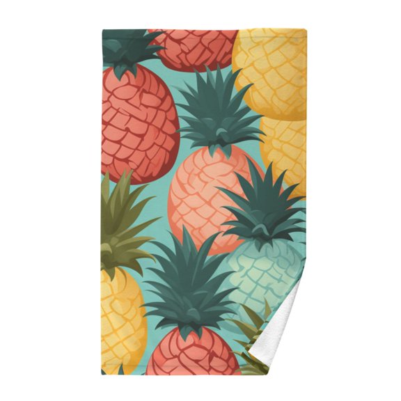 Pineapple Abstract Cotton Face Towels Soft Hand Towel Absorbent Bathroom Towel for Kitchen Hotel Decoration