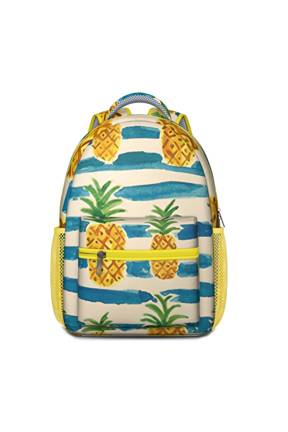 Pineapple Aesthetic Waterproof Backpack - Durable Student Backpack with Spinal Support & Breathable Mesh for College & Daily Use