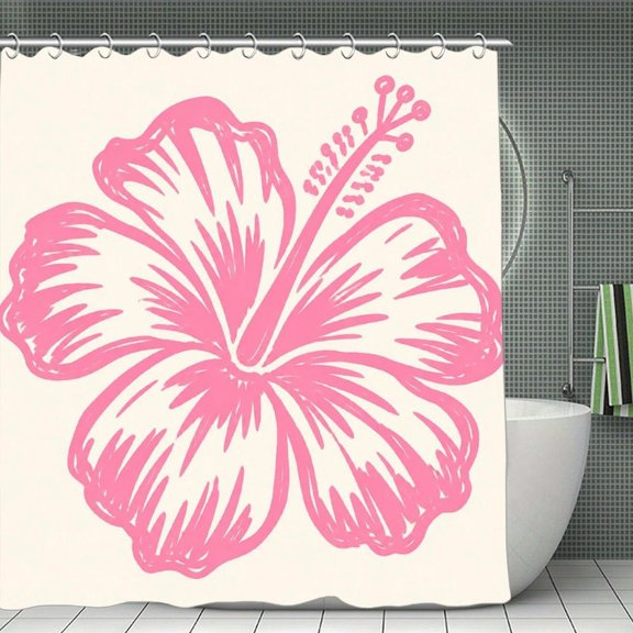 Pineapple And Dragon Fruit Pattern Print Shower Curtain 70.8×70.8Inch,Modern Fabric Waterproof Polyester Bathroom Home Decor Set with Hooks