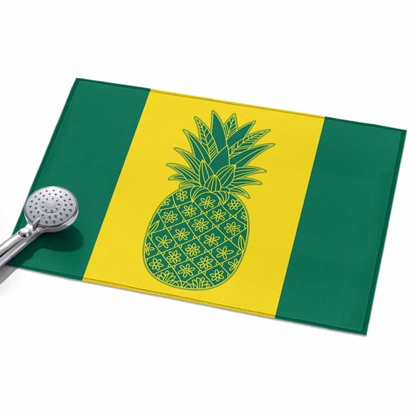 Pineapple Area Rugs 2x3ft Summer Beach Floor Rug Non Slip Low Pile Ultra Soft Throw Carpet for Entryway Indoor Entrance Kitchen Bathroom
