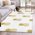 thumbnail image 1 of Pineapple Area Rugs 3'x5', Washable Small Throw Rugs for Living Room Bedroom, Modern Abstract Yellow Fruits Textured Indoor Outdoor Rug Non-Slip Low Pile Carpet Runner Reversible Floor Mats, 1 of 8