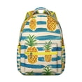 thumbnail image 1 of Pineapple Themed Travel Backpack - Great for School & Weekend Getaways, Durable Material & Roomy Interior, 1 of 6