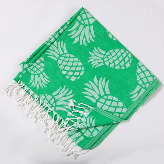 Pineapple Beach Towels - 100% Cotton Soft Quick-Dry Towel - 8 Colors Available - Green
