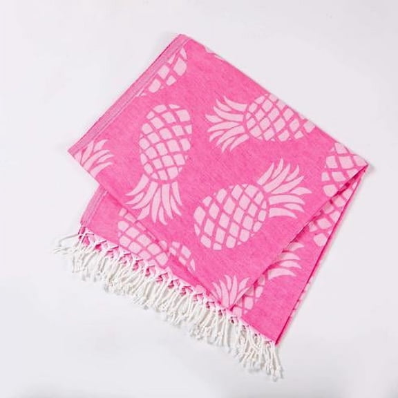 Pineapple Beach Towels - 100% Cotton Soft Quick-Dry Towel - 8 Colors Available - Pink