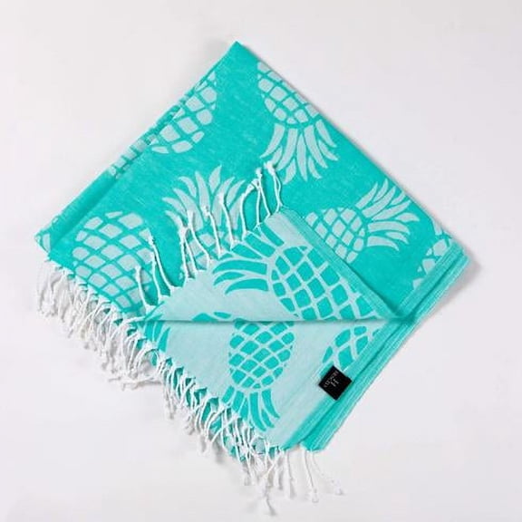 Pineapple Beach Towels - 100% Cotton Soft Quick-Dry Towel - 8 Colors Available - Turquoise