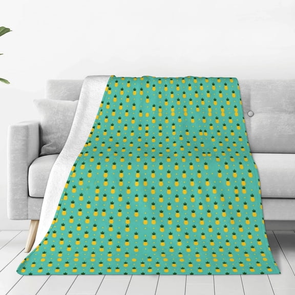Pineapple Blanket, Bedding Bedroom Living Room Bed Sofa, Birthday Christmas Halloween 50x40