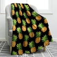 thumbnail image 1 of Pineapple Blanket Lightweight Cozy Warm Print Throw Blanket Kids Adult for Crib Bed Couch Chair Living Room Travel Outdoor 60"x80", 1 of 5