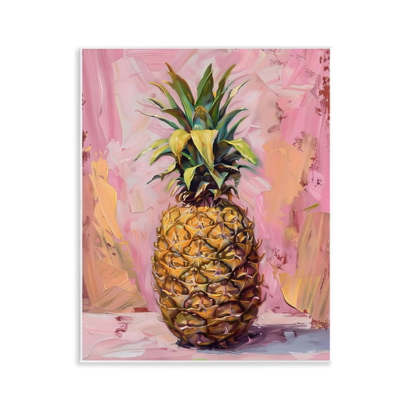 Stupell Industries Pineapple Bliss over Pink Wall Plaque Art, design by LSR Design Studio