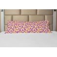 thumbnail image 1 of Pineapple Body Pillow Case Cover with Zipper, Lively Colored Print Natural Leaves Hibiscus Flowers Pineapples Tropic Hawaii, Decorative Accent Long Pillowcase, Multicolor, by Ambesonne, 1 of 1