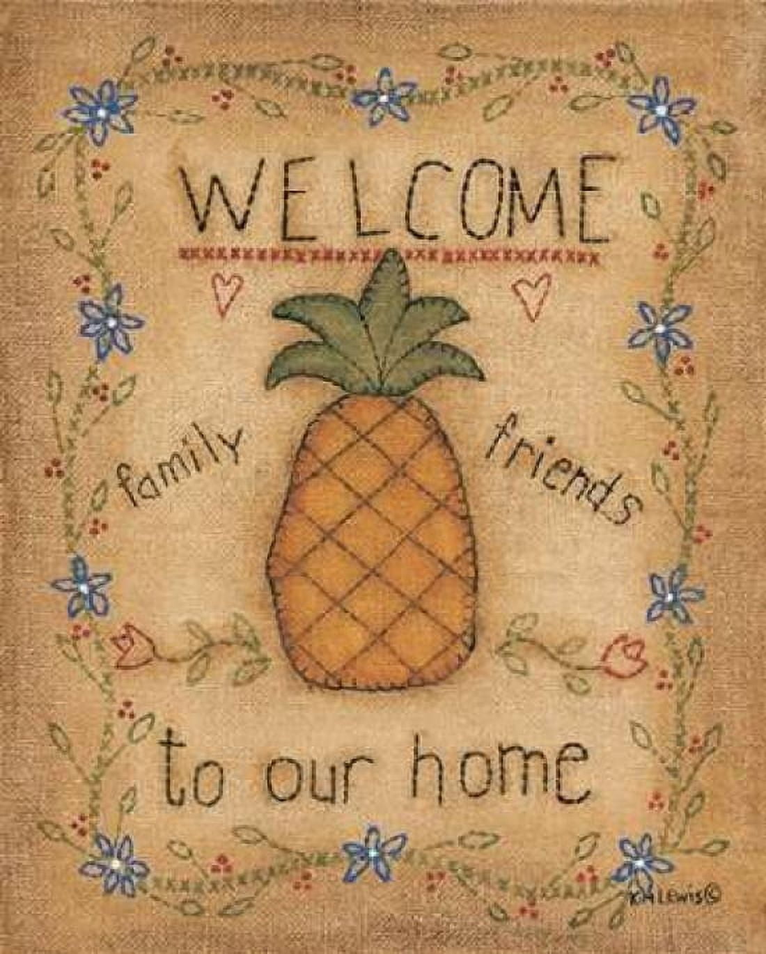 Pineapple Canvas Art - Kim Lewis (24 x 30)