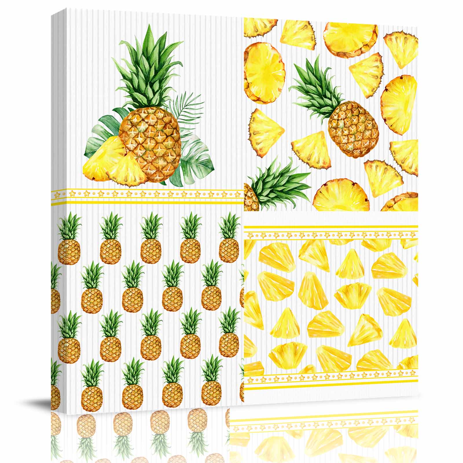 Pineapple Canvas Print Wall Art Painting, Modern Wall Decor for Bedroom ...