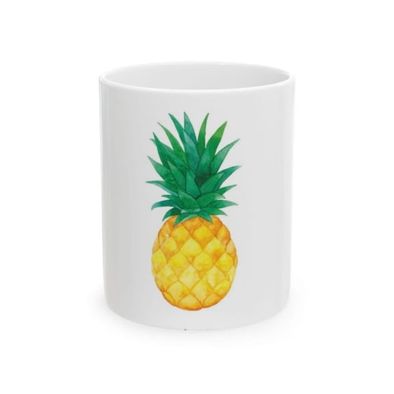 Pineapple Ceramic Mug, Tropil Drinkware, Summer Vibes, Gift , Beach Lover's Cup, Cute Kitchen Accesry.