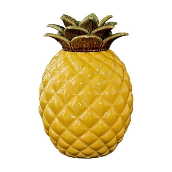Pineapple Ceramic Tea Canister Airtight Lid Fresh Storage Jar