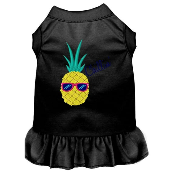 Pineapple Chillin Embroidered Dog Dress