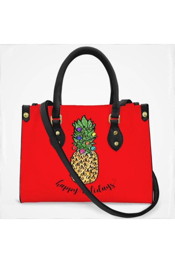 Pineapple Christmas Tree Cross Body Bags For Women Small Leather Female Handbags Fashion Top-Handle Totes