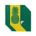 thumbnail image 1 of Pineapple Cloth Napkins Set of 8 Reusable Dinner Napkins, Boho Tropical Dark Green Yellow Stripe Summer Cocktail Napkin Washable Table Napkins for Wedding/Holiday Party/Baby Shower 20"x20", 1 of 7
