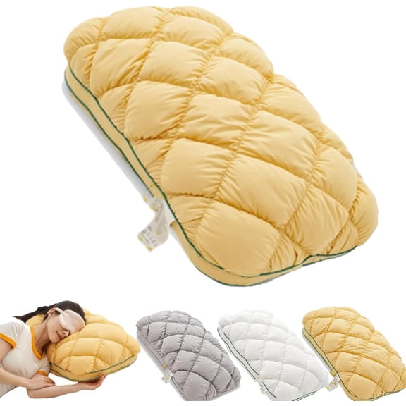 Pineapple Cloud-Like Pillow – Cloud Fluff Down Alternative, Balanced Soft & Supportive, Ideal for Back & Side Sleepers, Decorative Cozy Bed Pillow