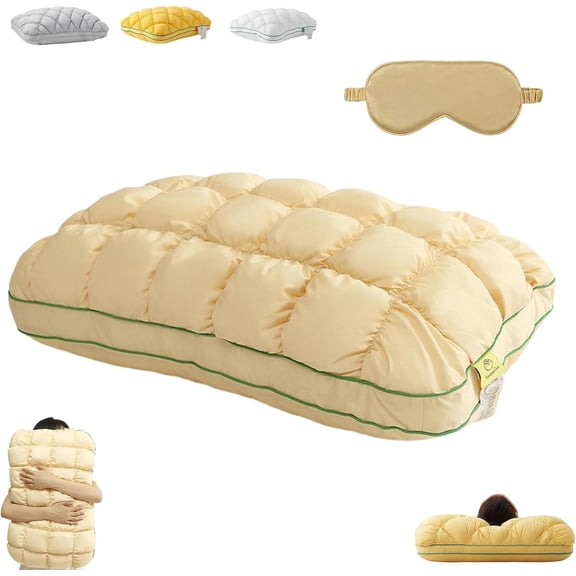 Pineapple Cloud-Like Pillow | Sleep Cloud Pillow with Balanced Softness & Support for Side & Back Sleepers, Machine Washable