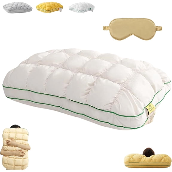 Pineapple Cloud-Like Pillow | Sleep Cloud Pillow with Balanced Softness & Support for Side & Back Sleepers, Machine Washable