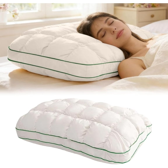 Pineapple Cloud-Like Pillow, Soft Down Alternative Bed Pillow with Balanced Support, Plush and Fluffy Sleeping Cushion for Back and Side Sleepers