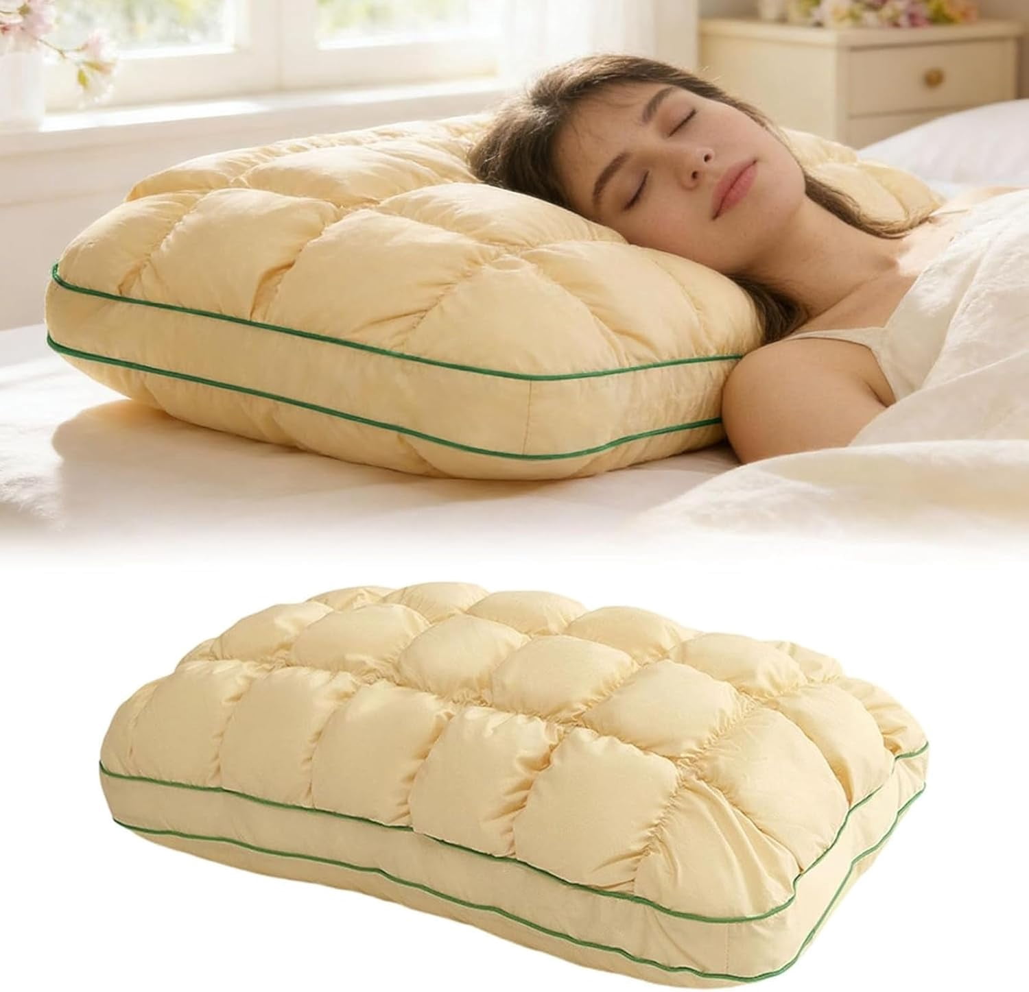 Pineapple Cloud-Like Pillow, Soft Down Alternative Bed Pillow with ...
