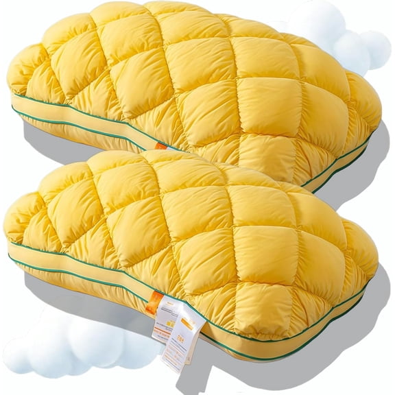 Pineapple Cloud Pillow – Soft Support Plush Style Cushion, Fluffy Comfort Design for Side and Back Sleepers, Cozy Bedroom Daily Relaxation Use