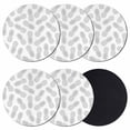 thumbnail image 1 of Pineapple Coasters Set of 6, Absorbent Coasters for Drinks, Grey Summer Tropical Fruit Minimalist Texture Coaster for Desk Coffee Table Protection, Home Decor House Warming Gifts 4", 1 of 8