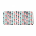 thumbnail image 1 of Pineapple Computer Mouse Pad, Summer Island Tropic Fruit Pattern Stamped Minimal Backdrop Pop Art, Rectangle Non-Slip Rubber Mousepad X-Large, 35" x 15", Turquoise White Coral, by Ambesonne, 1 of 2