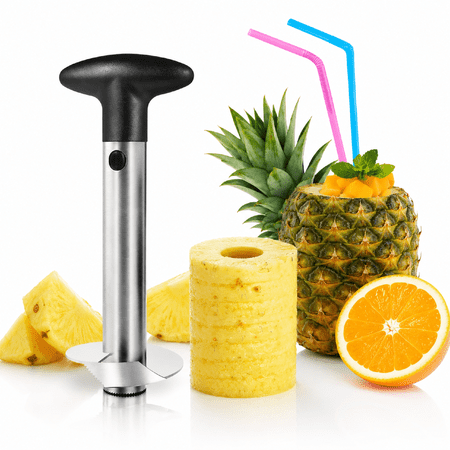 Pineapple Corer and Slicer Tool Upgraded Stainless Steel Pineapple Core Remover with Thicker Blade Easy Fruit Ring Cutter for Kitchen Dishwasher Safe