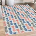 thumbnail image 1 of Pineapple Decorative Rug, Summer Island Tropic Fruit Pattern Stamped Minimal Backdrop Pop Art, Quality Carpet for Bedroom Dorm and Living Room, 6 Sizes, Coconut, by Ambesonne, 1 of 4