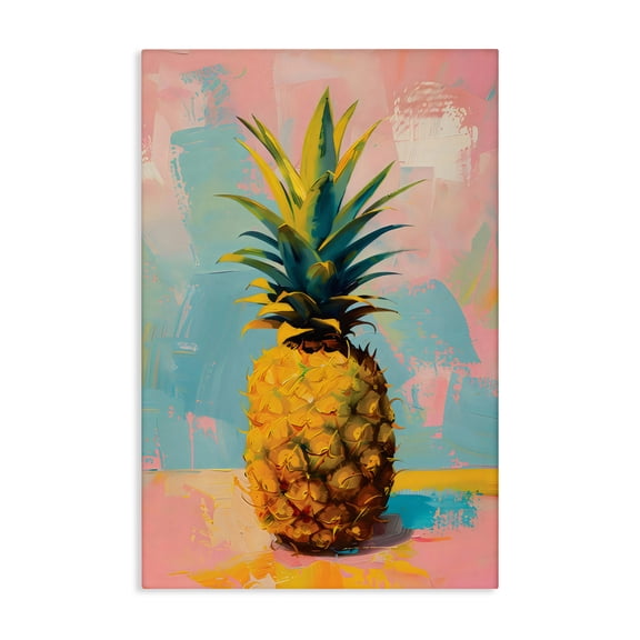 Stupell Industries Pineapple Dream over Pink Blue Canvas Wall Art, design by LSR Design Studio
