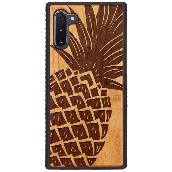 Pineapple - Engraved Phone Model: Samsung Note 10, Color: Cherry