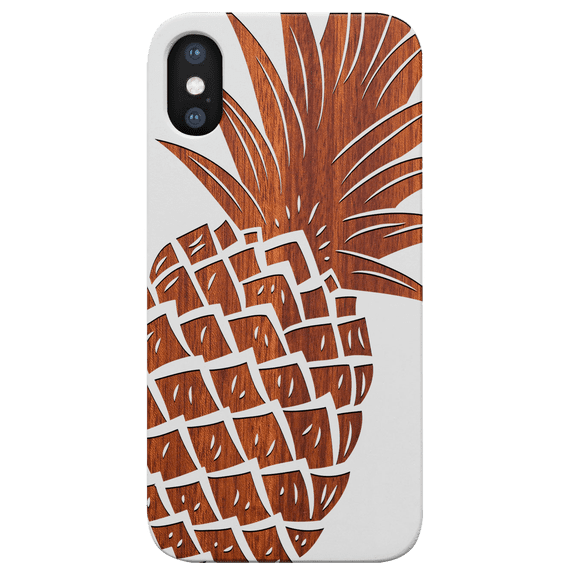 Pineapple - Engraved Phone Model: iPhone X/Xs Universal, Color: White