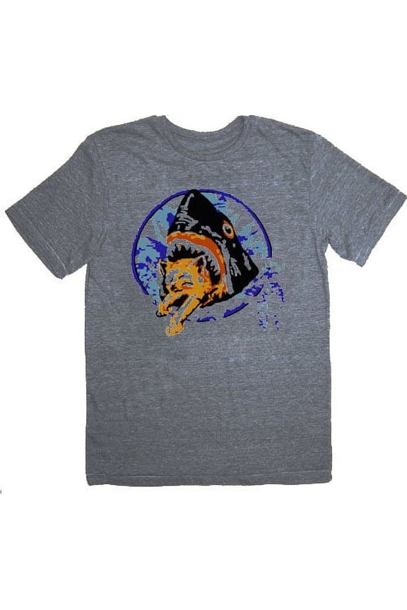Pineapple Express Saul Silver Shark Eating Kitten Gray Adult T-Shirt