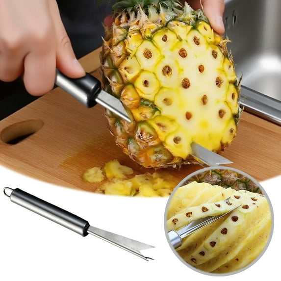 Pineapple Eye Peeler Remover Tool Multipurpose Stainless Steel V Shape Clip for Home Kitchen Fruit Preparation