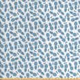 thumbnail image 1 of Ambesonne Blue Fabric by the Yard Upholstery, Tropical Fruit Pineapple, 5 Yards, Blue White, 1 of 4