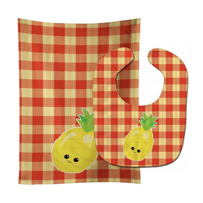 Pineapple Face Baby Bib & Burp Cloth