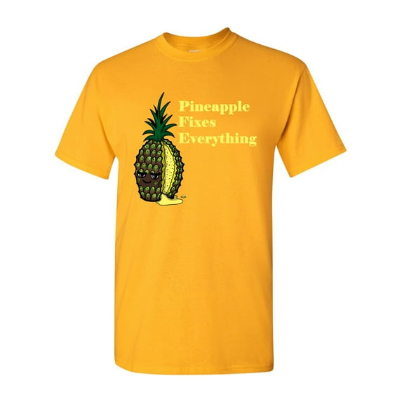 Pineapple Fixes Everything Adult DT T-Shirts Tee