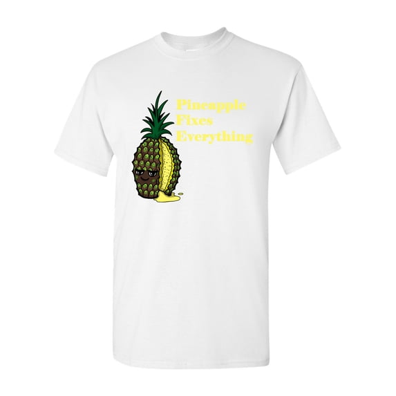 Pineapple Fixes Everything Adult DT T-Shirts Tee