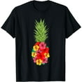 thumbnail image 1 of Pineapple Flower Aloha Hawaii Trendy Vintage Women Gift T-Shirt, 1 of 4