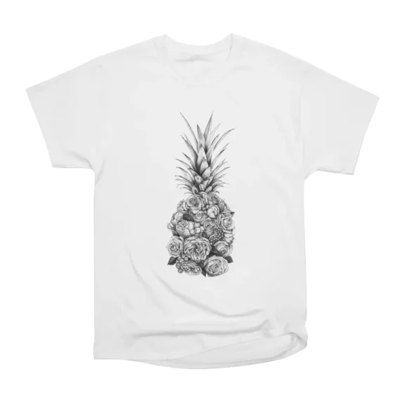 Pineapple Flowers T-Shirt Tee Gift For Him Merch For Her Apparel For Friend