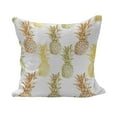 thumbnail image 1 of Pineapple Fluffy Throw Pillow Cushion Cover, Hand Drawn Simply Sketched Stamp Minimal Background Pineapples, Decorative Square Accent Pillow Case, 18" x 18", Olive Green Cinnamon, by Ambesonne, 1 of 5