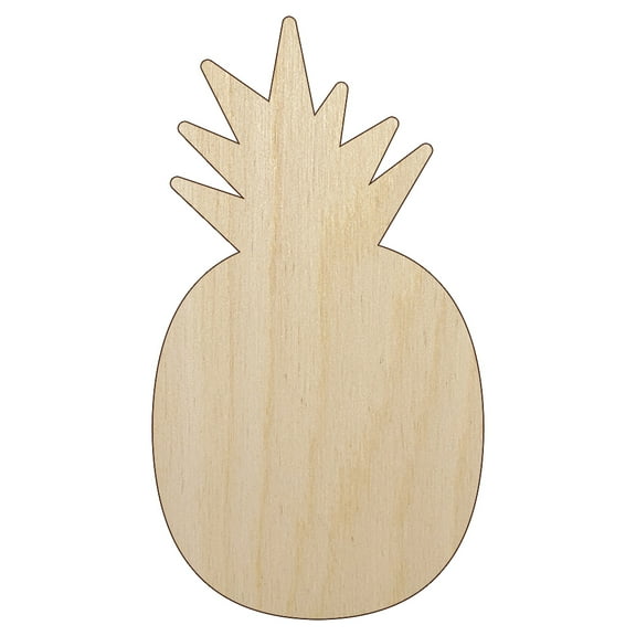 Pineapple Fruit Solid Wood Shape Unfinished Piece Cutout Craft DIY Projects - 4.70 Inch Size - 1/8 Inch Thick
