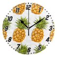 thumbnail image 1 of Pineapple Fruit Wall Clock 9.8 inch Battery Operated Clocks Non-Ticking Silent for Bedroom Office Kitchen Living Room, 1 of 10