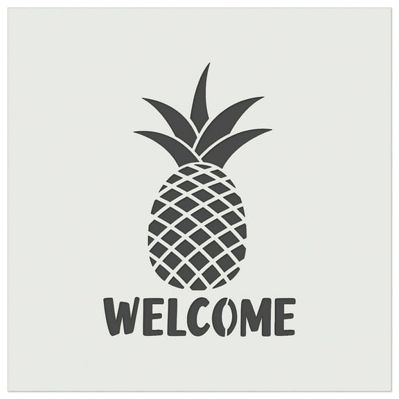 Pineapple Fruit Welcome DIY Cookie Wall Craft Stencil - 4.5 Inch